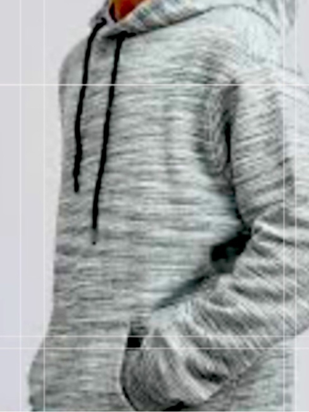 True craft Men's Gray heathered Hooded Pullover hoodie with kangaroo pocket